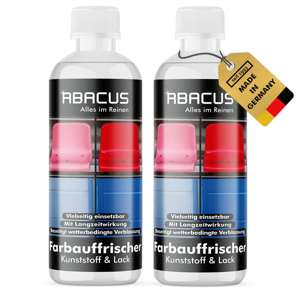 ABACUS - Renovador de color, refrescante de color, acondicionador de plástico, cuidado de la pintura, 2 x 300 ml