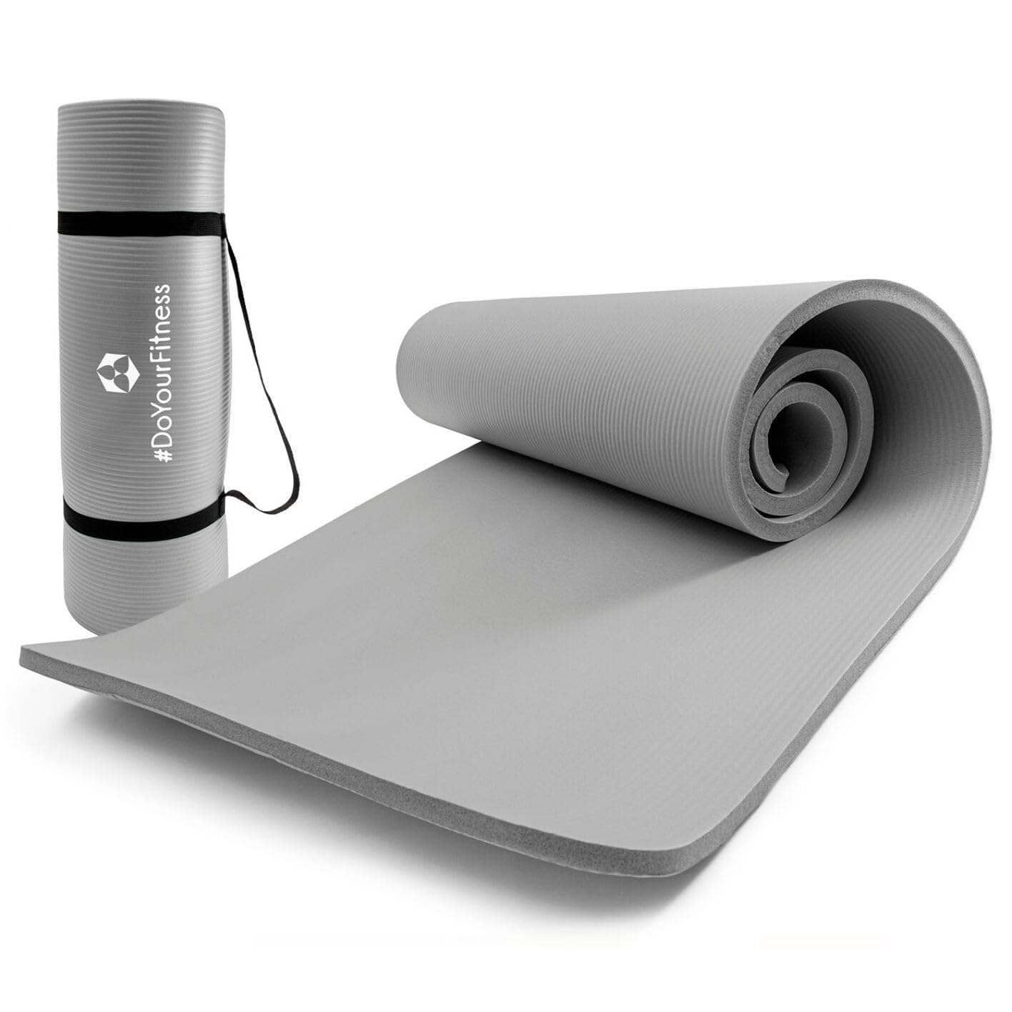 #DoYourFitness Fitnessmatte rutschfest | 183x61cm oder XXL 190x100cm | 0,8-2cm hoch | Gelenkschonende Gymnastikmatte | Yogamatte | Einsteiger und Fortgeschrittene | Indoor/Outdoor geeignet