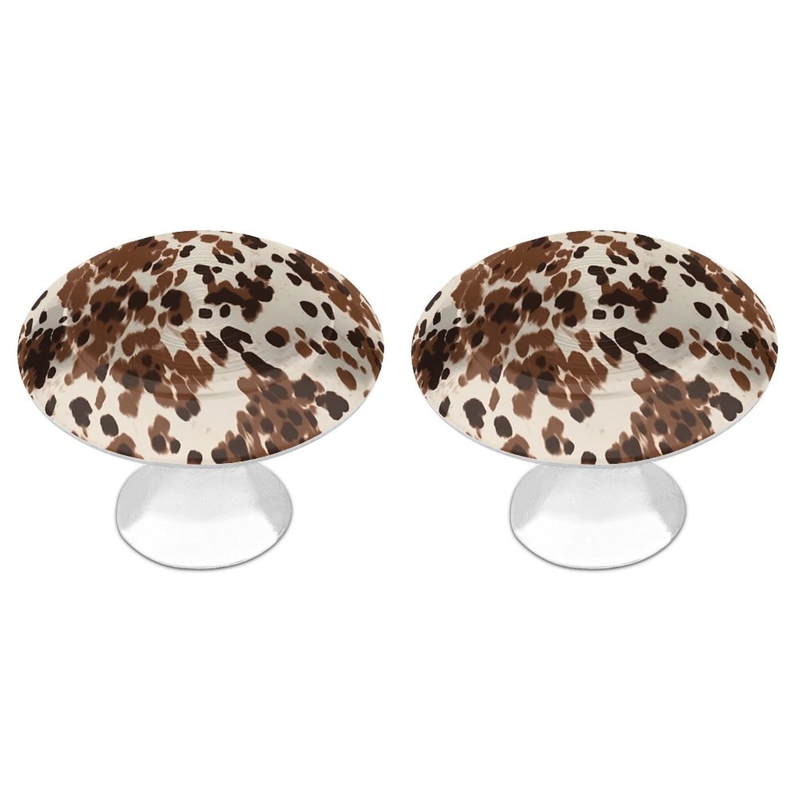 NTVOWPZO Cabinet Handles Round Drawer Pulls Cow Camo Pattern Dresser Knobs for Cabinets and Drawers Handle for Bathroom Cupboard Drawers Cabinet Pulls for Kitchen Door