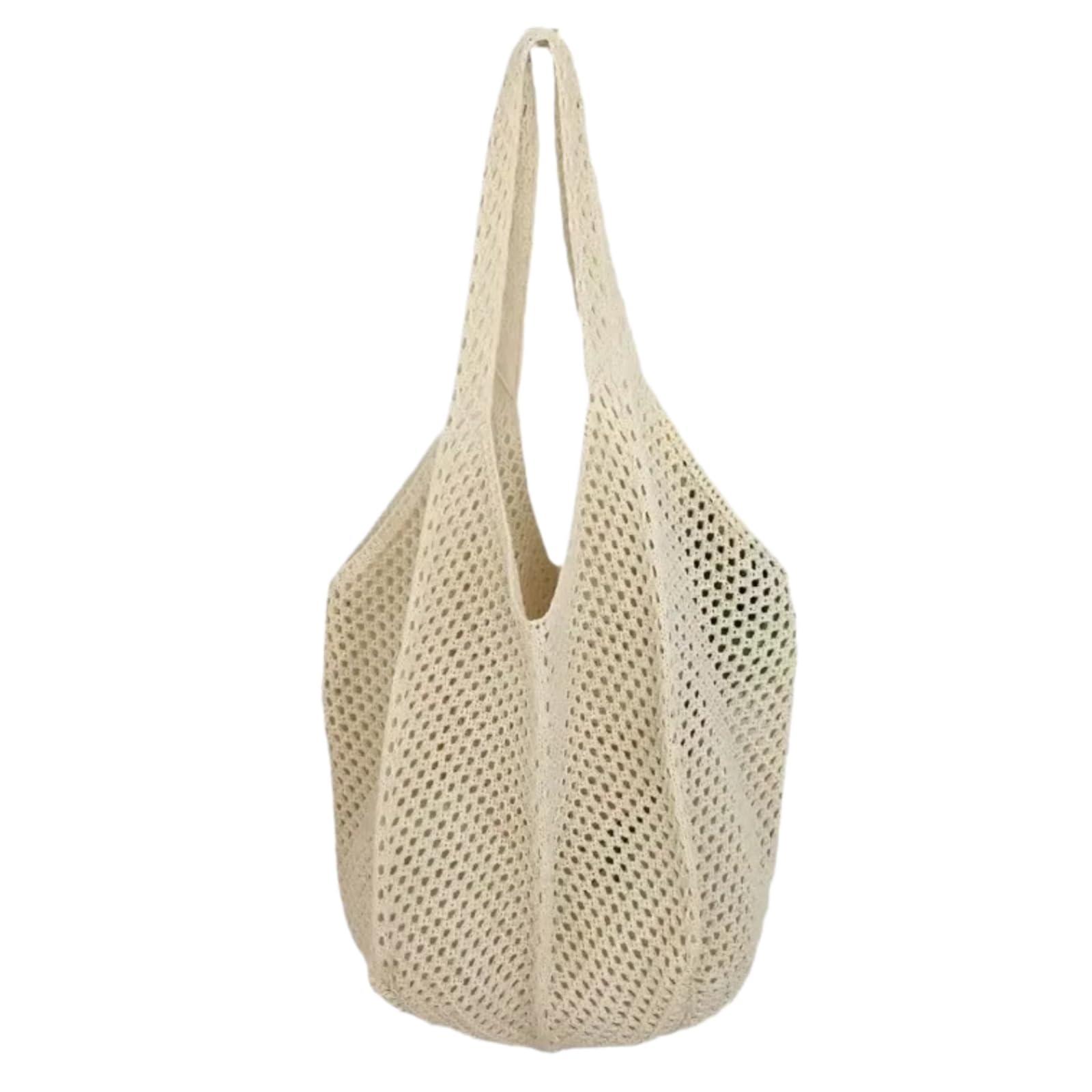 Ebzfaso Beige Knitted Hollow Woven Shoulder Bag