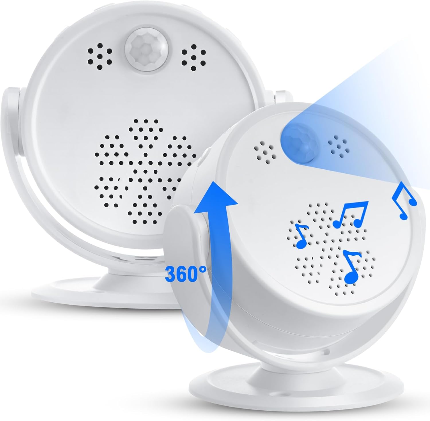 2 Pcs Motion Activated Voice Sensor Customizable Audio, PIR Infrared Speaker Security Reminder Device Preloaded & Personalizable Sounds, Battery or USB Powered for Halloween Christmas Entry Alert 2 Pcs Motion Activated Voice Sensor Customizable Audio, PIR Infrared Speaker Security Reminder Device Preloaded & Personalizable Sounds, Battery or USB Powered for Halloween Christmas Entry Alert