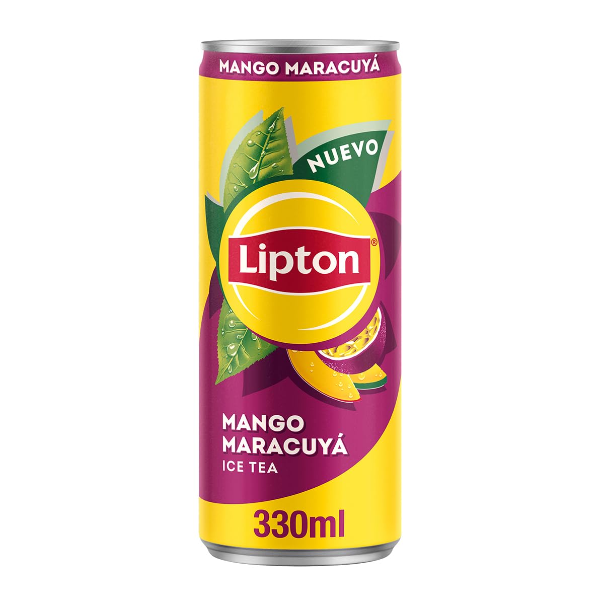 LIPTON Mango Maracuyá, Refresco de Té Helado, Pack de 24 x 330 ml, Incluye Tote Bag de Regalo