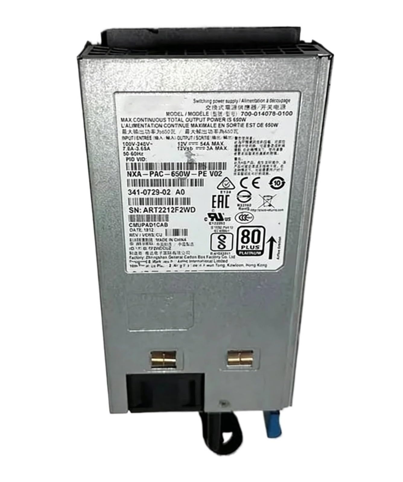 TPKMVGAP NXA-PAC-650W-PE 341-0729-02 A0 power supply