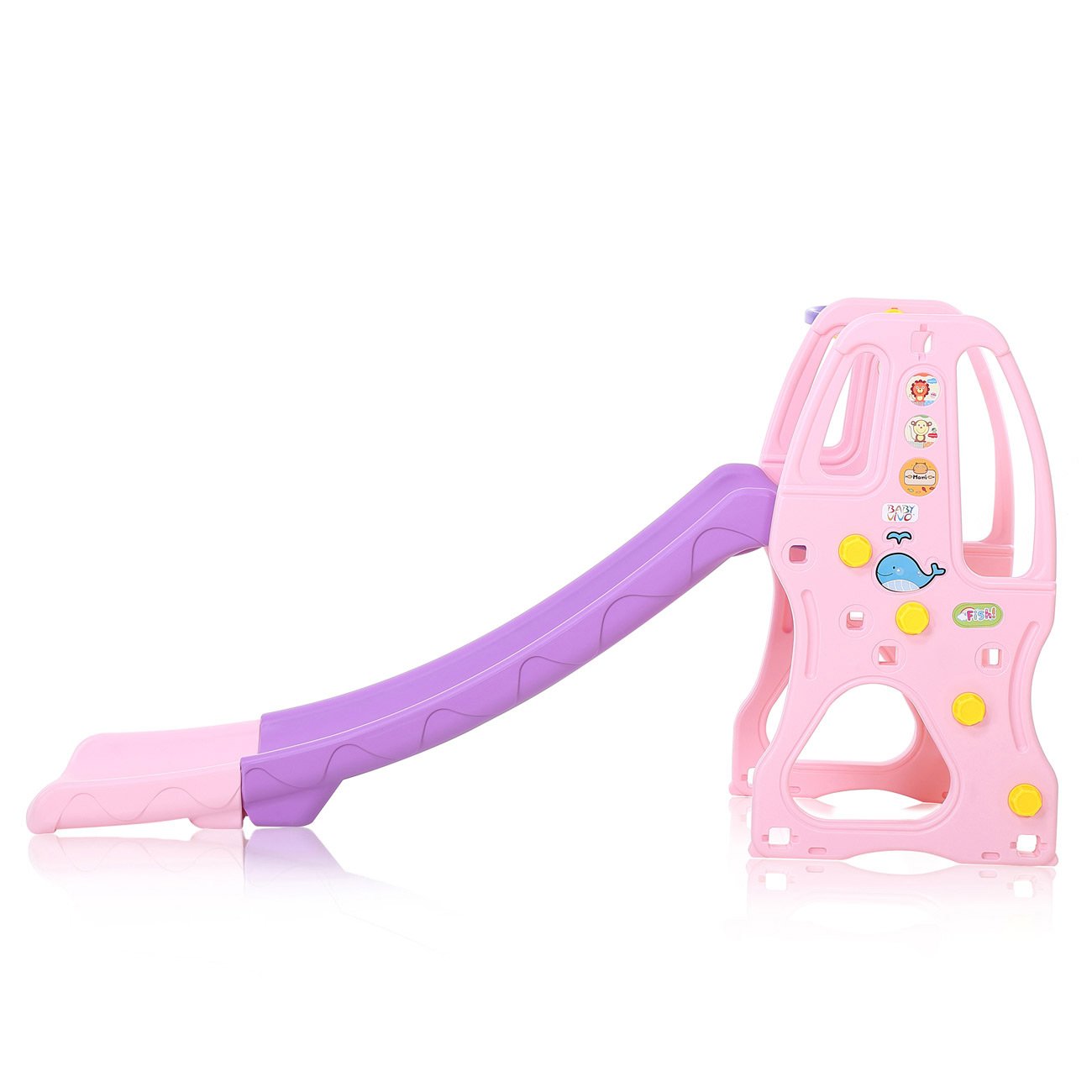 Jeu Intérieur Extérieur 137cm Toboggan Enfant Baby Vivo Girafe