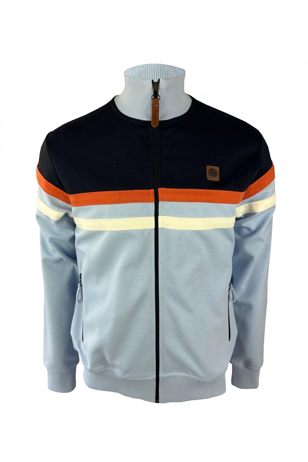 Trojan Men's Powder Panel Stripe Track Top (Uk, Alpha, Xxl, Regular, Regular, )