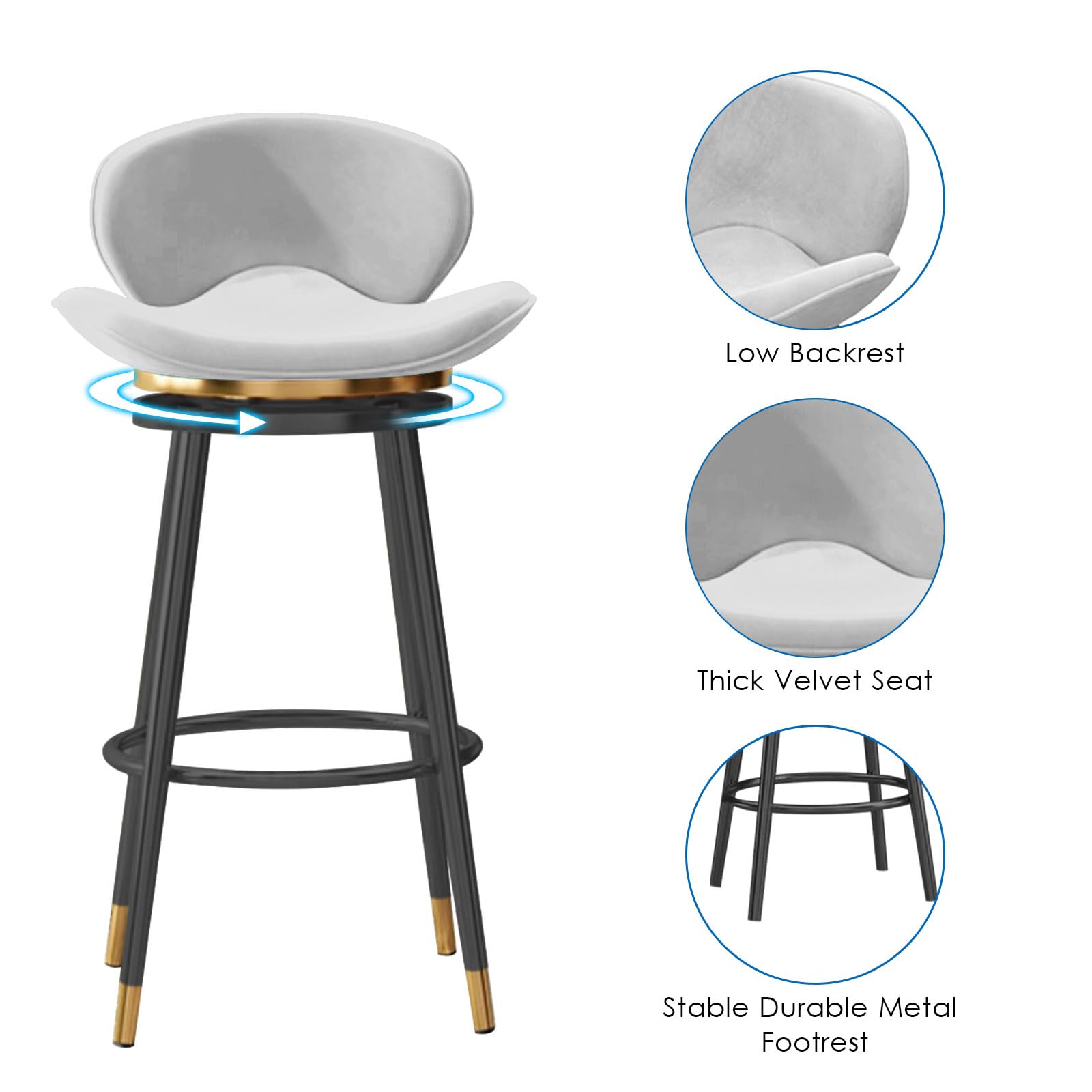 ホワイトバースツール 約80cm 76859d.jpg