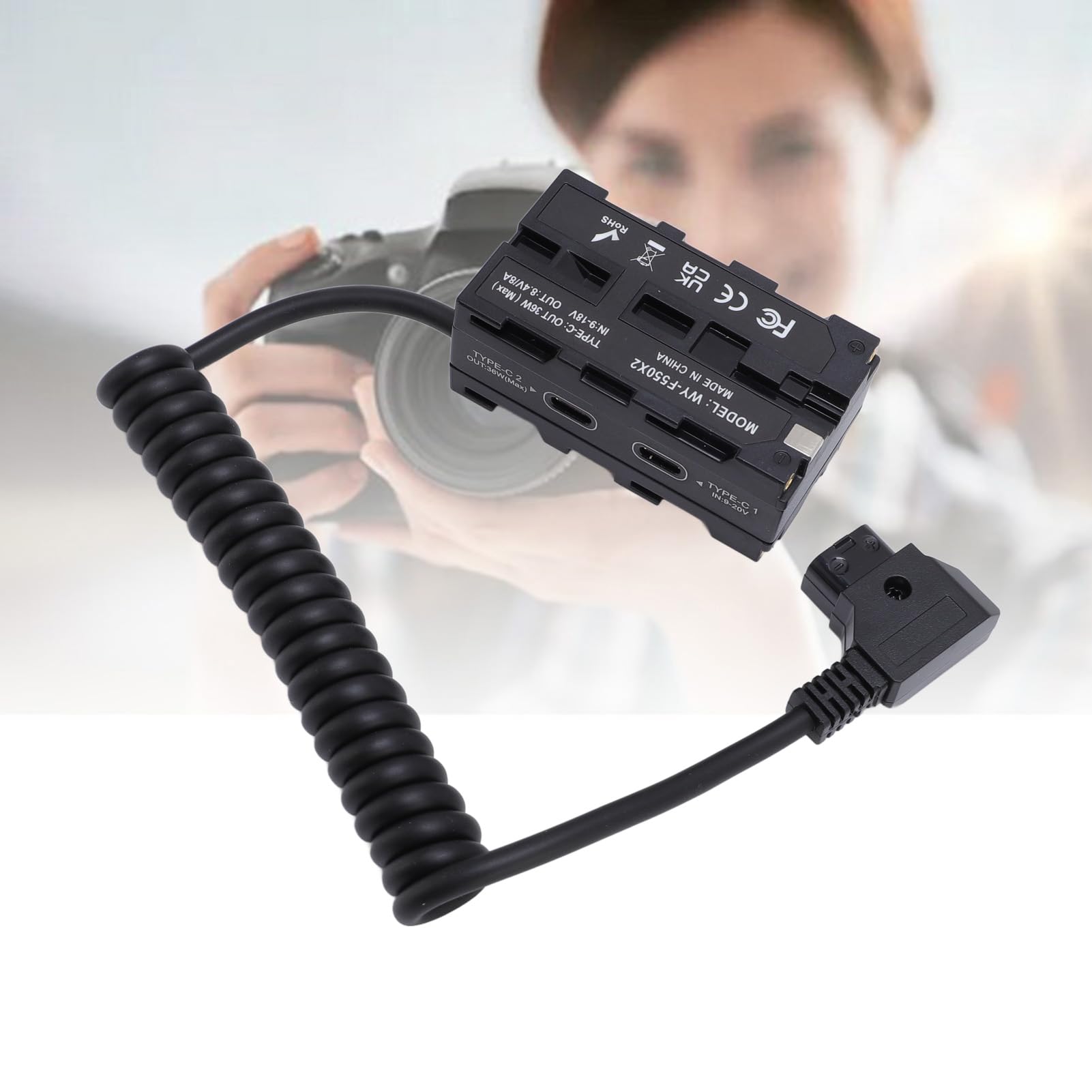 Luocute Adattatore di Alimentazione per Batteria Fittizia D TAP a Doppia