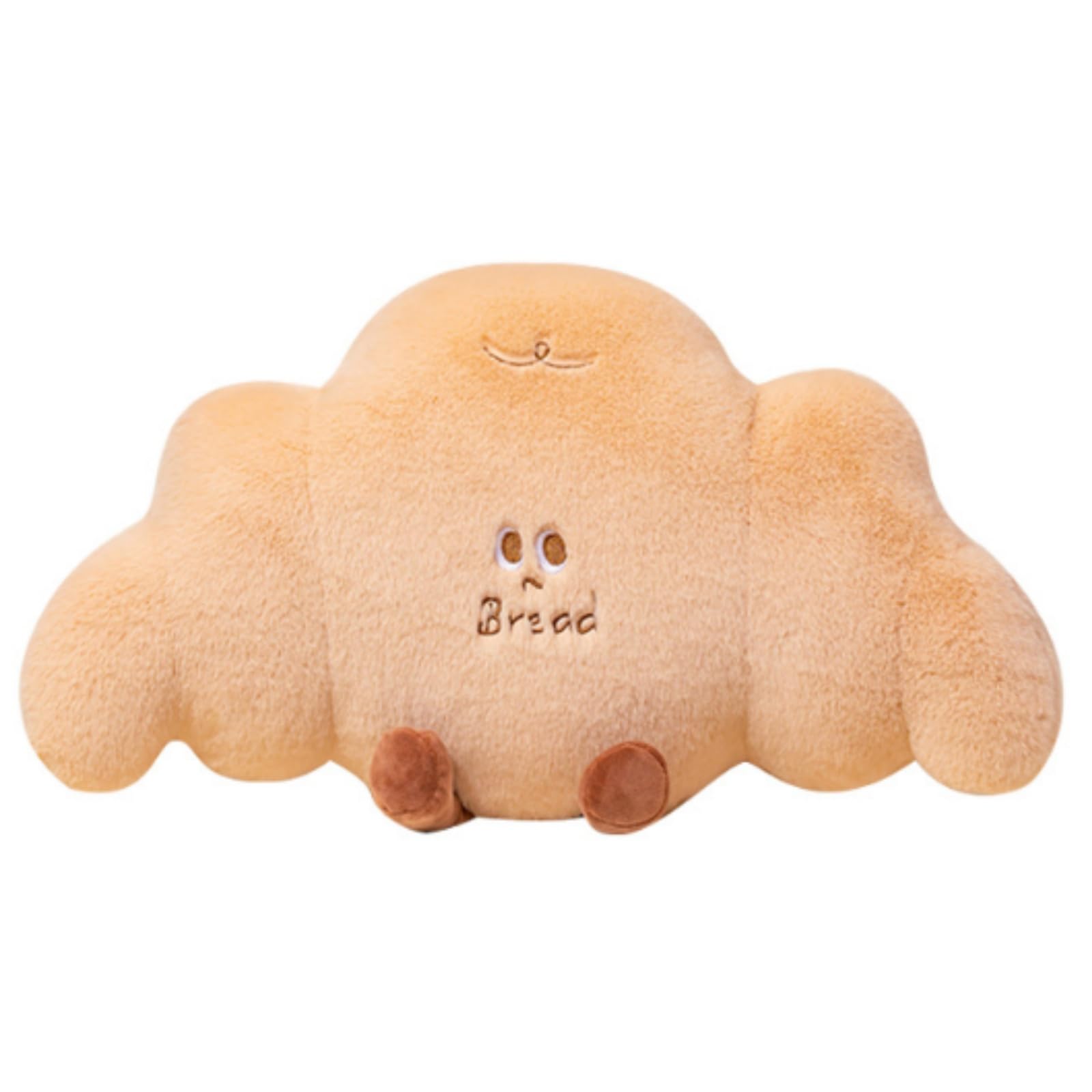 Tikwisdom 50cm Croissant Plush Toy,Soft Smile Cookie bread Pillow,Cute bun Food Plushie Stuffed Toy Throw Pillow Deep-fried dough sticks doll for Fans Gift,Birthday Christmas doll