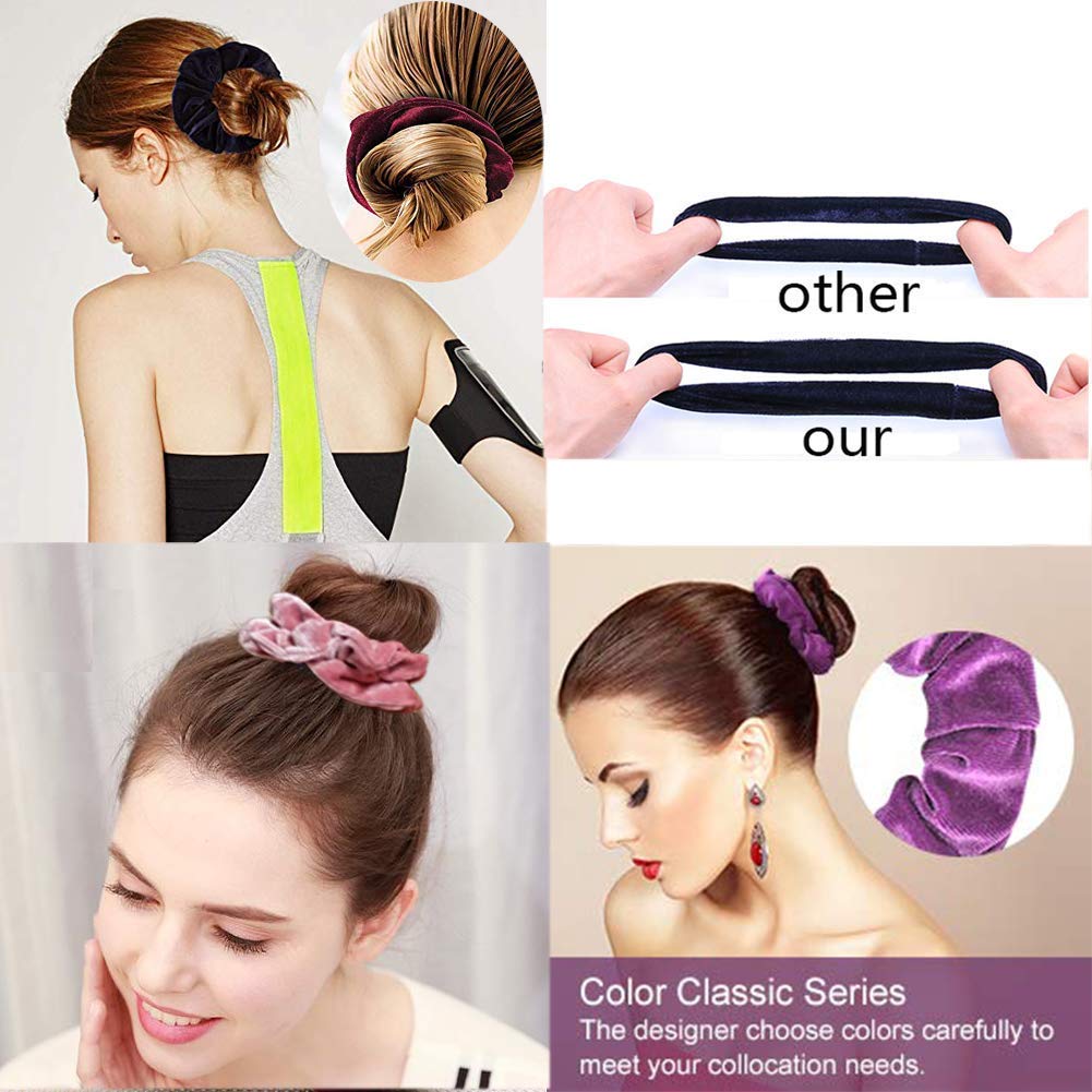 2 Fasce Per Capelli In Velluto Imbottito – Spesse E Morbide – Cerchietti Vintage Per Donna E Ragazza – Tinta Unita, Set Accessori Moda – Colore Assortito - 2