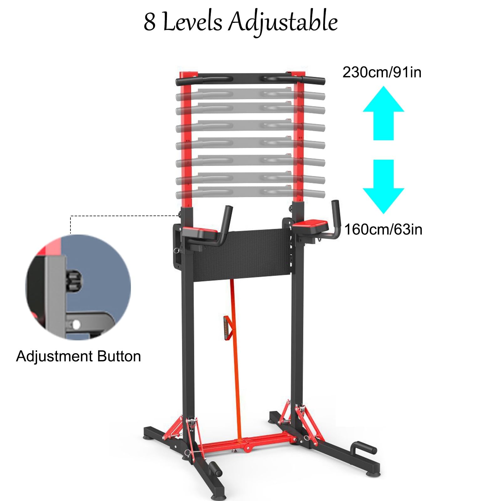 Amazon.co.jp: 懸垂 折り畳み 160-230cm 調節可能 多機能 フィットネス