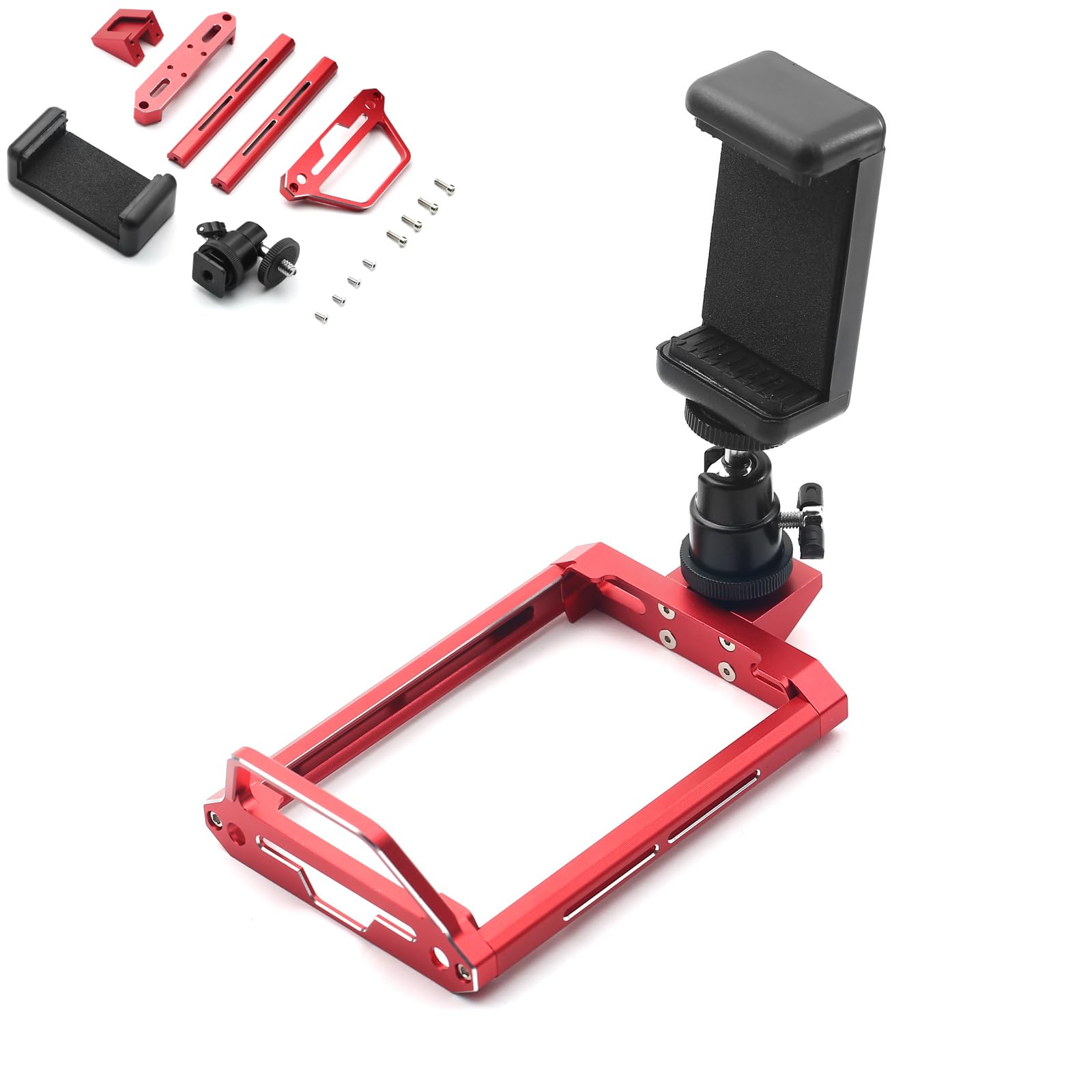 Cadre De Protection Alu Avec Support Téléphone - Pour émetteur Flysky Noble NB4 / NB4 Pro - Buggy, Crawler 1:10