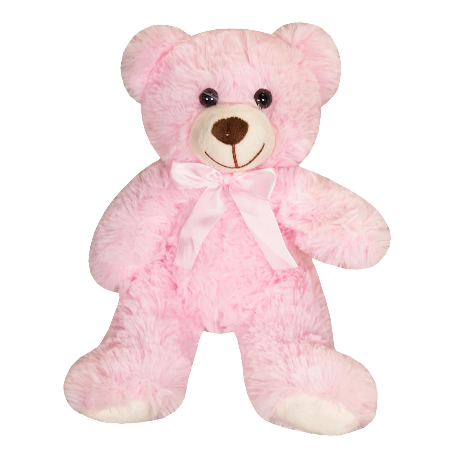 Teddy Bear Stuffed Animal，13.78'' Pink Teddy Bear Plush Toy Cuddly Valentine’s Day Gift for Boyfriend or Girlfriend (Pink)