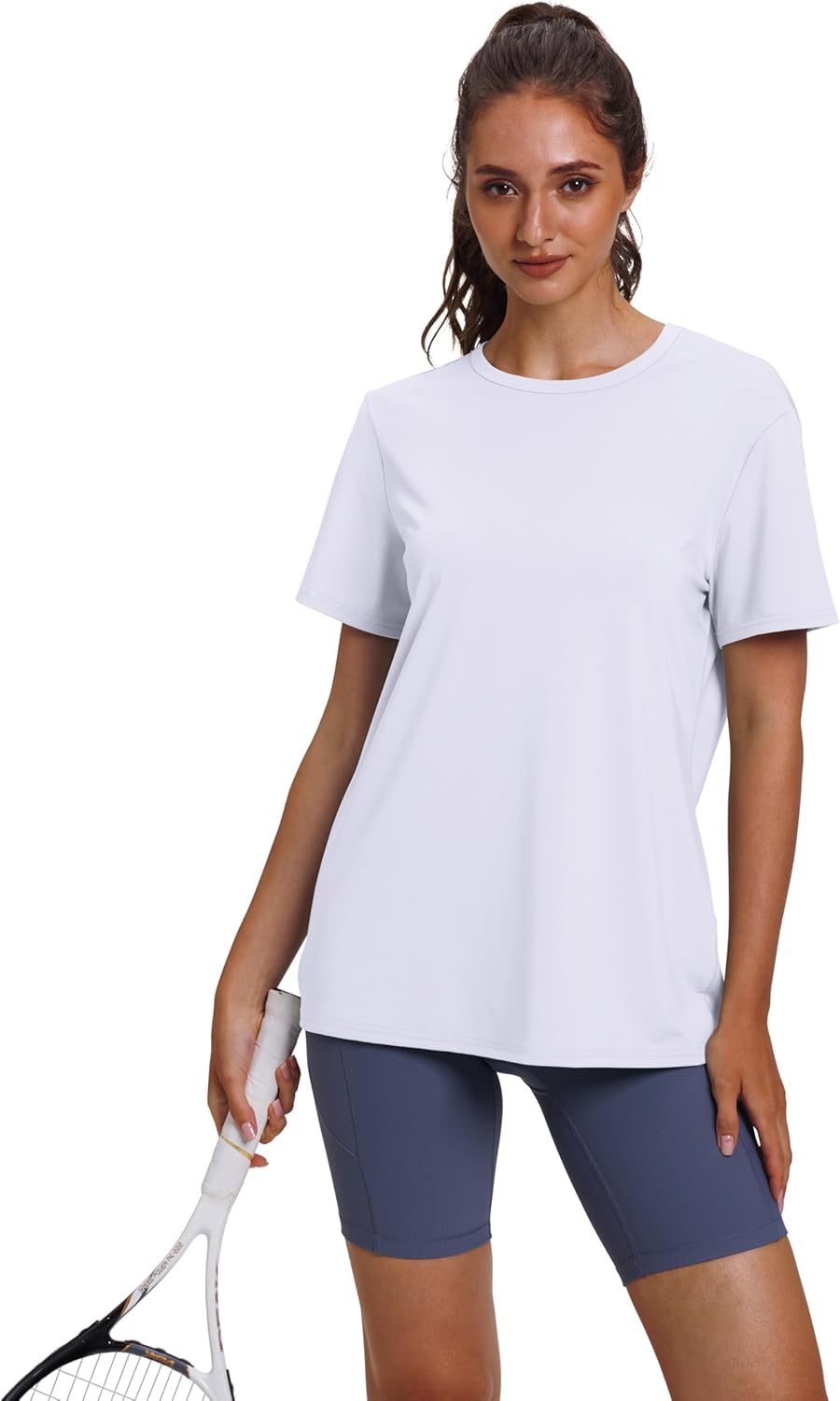 OFEEFAN Workout Tops for Women UPF 50+ Breathable Quick Dry Loose Fit T Shirt Outdoor Yoga Running Hiking Gym Tee Top - Image 2