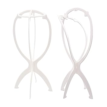wig stand 14.2 Inches wig holder for multiple wigs 2 Pack (white)