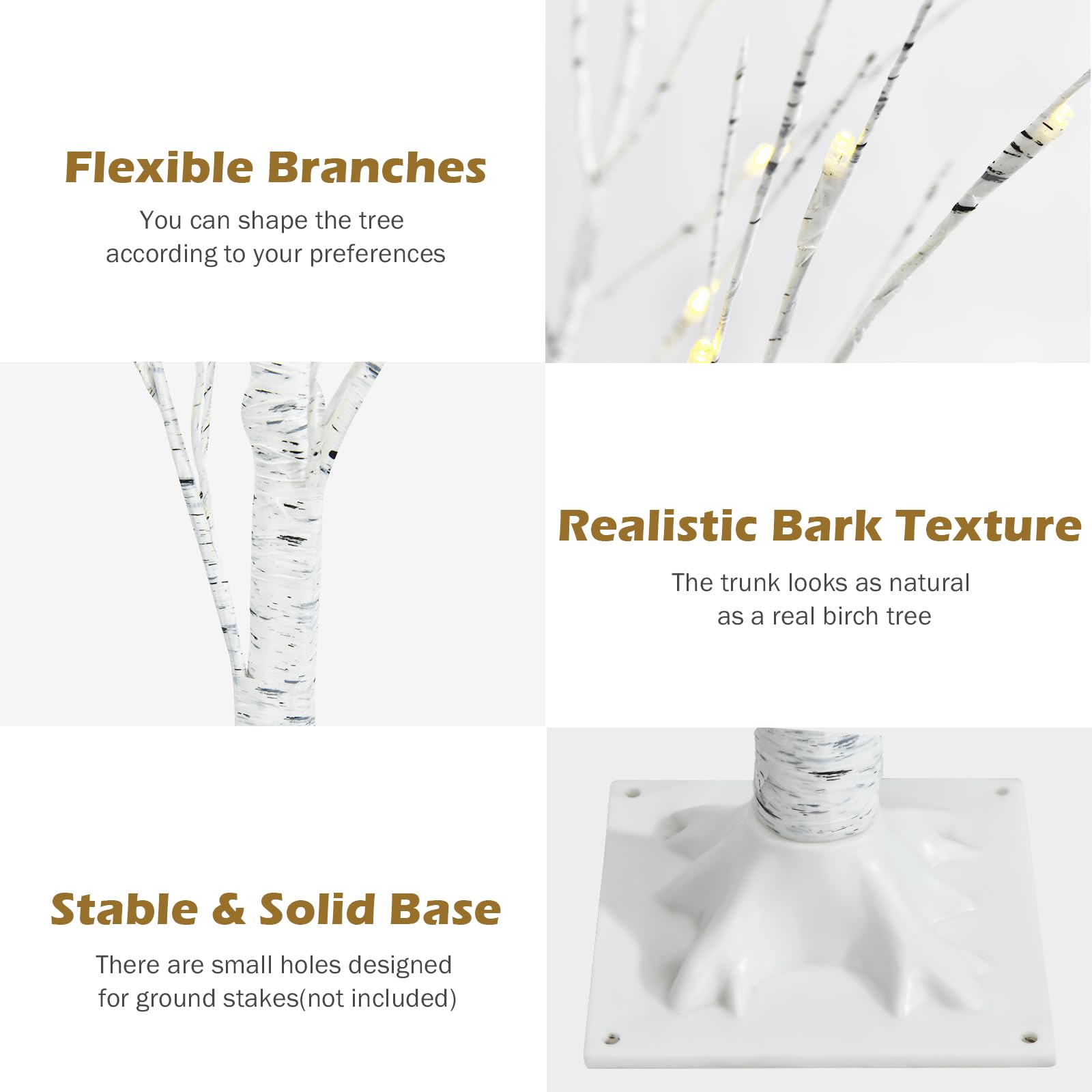 LIFEZEAL Arbre de Noël Artificiel 150 cm/180 cm de Haut, Branches en PVC et Support en Fer, 72/96 LED Blanc Chaud Lumière (150 cm)