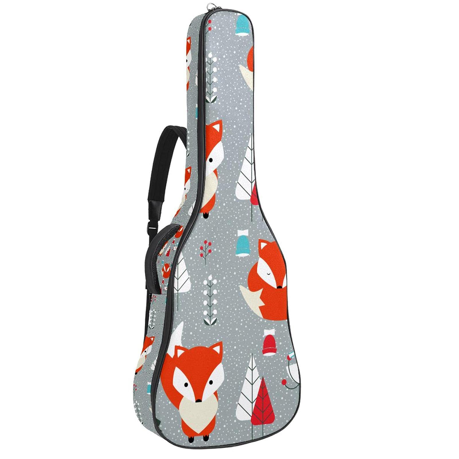 Housse guitare imperméable avec fermeture éclair et motif gris - 8