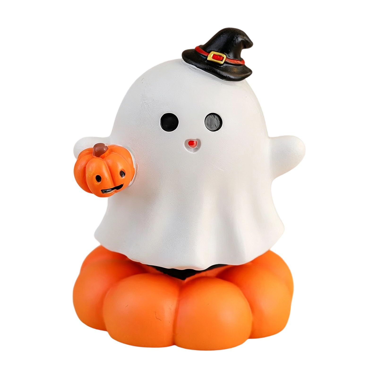 Pangboer Ghost1 Pumpkin Halloween Display Ornament, Tabletop Decorative Figurine For Shelf Styling, Entryway Accent, And Party Decor Halloween Decor Tabletop Ornament Festive Figurine Shelf Decoration Entryway Table