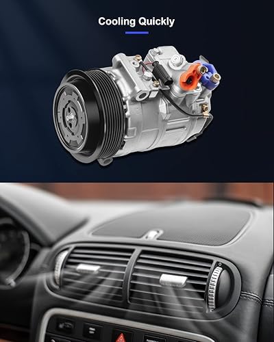 Miniatura 12 de ECCPP Compresor de CA 2001-2006 apto para Hyundai Santa Fe 2.7L Compresor de CA de enfriamiento rápido con embrague