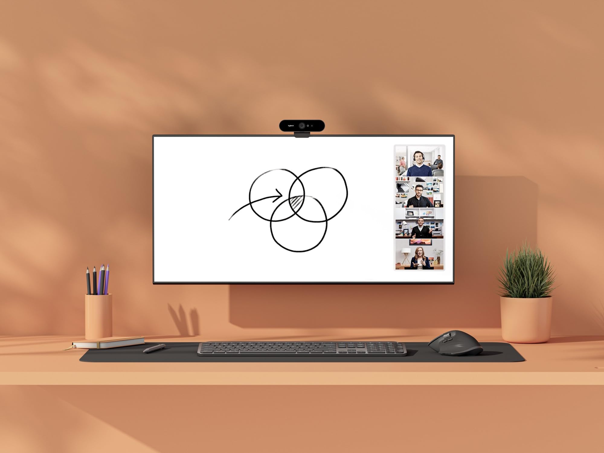 Logitech Scribe, 1920 Pixels x 1080 Pixels, 2 mpixels, White