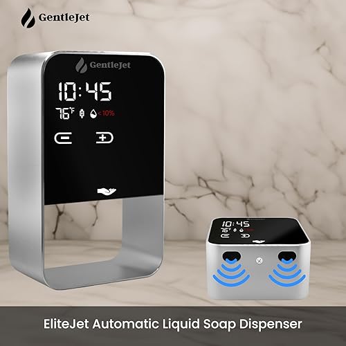 Miniatura 6 de EliteJet Dispensador automático de jabón líquido sin contacto, montaje en pared y encimera con doble potencia (USBbatería), pantalla LED, cuerpo de