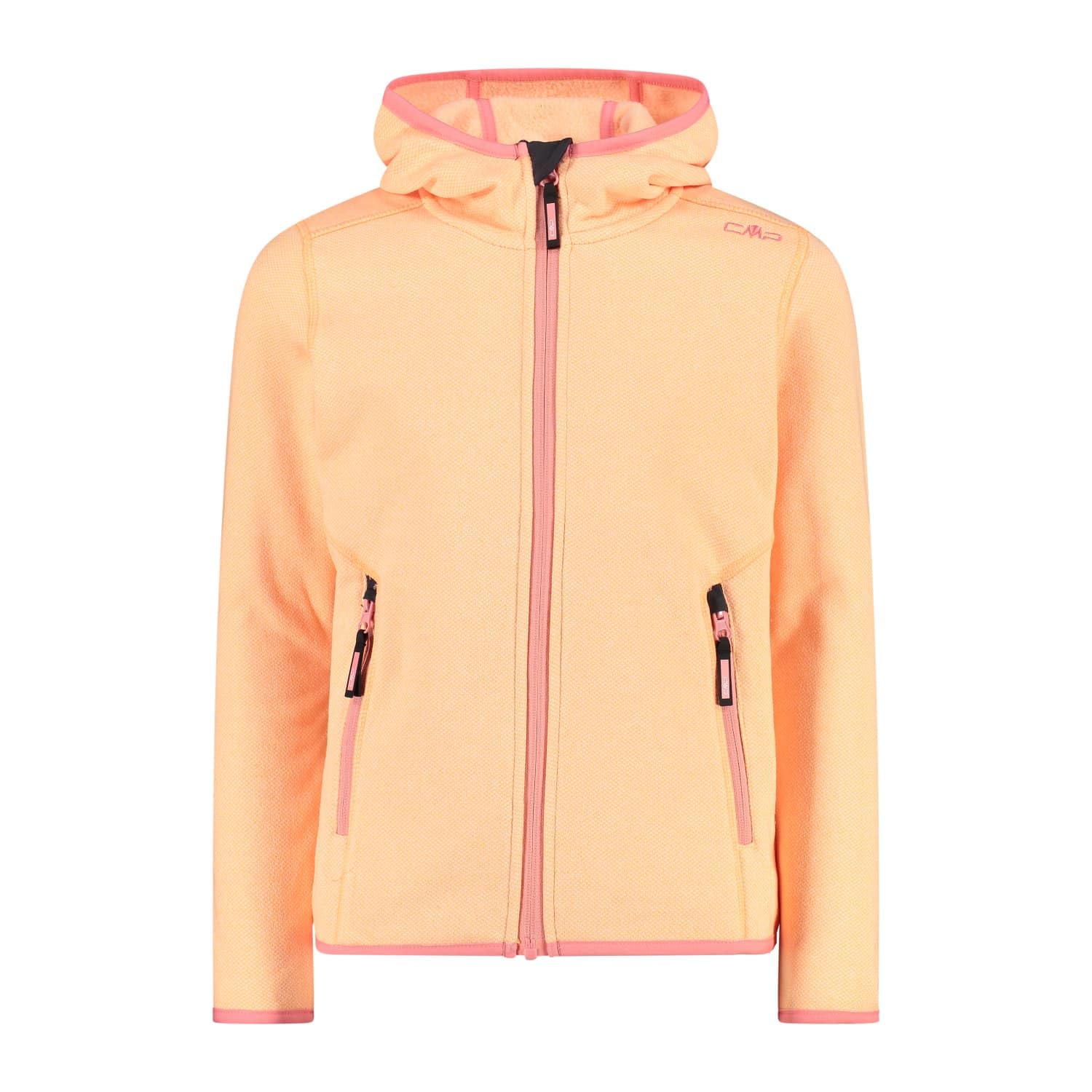 CMP - Kid G Jacket Fix Hood, Melon-Peach-White, 116