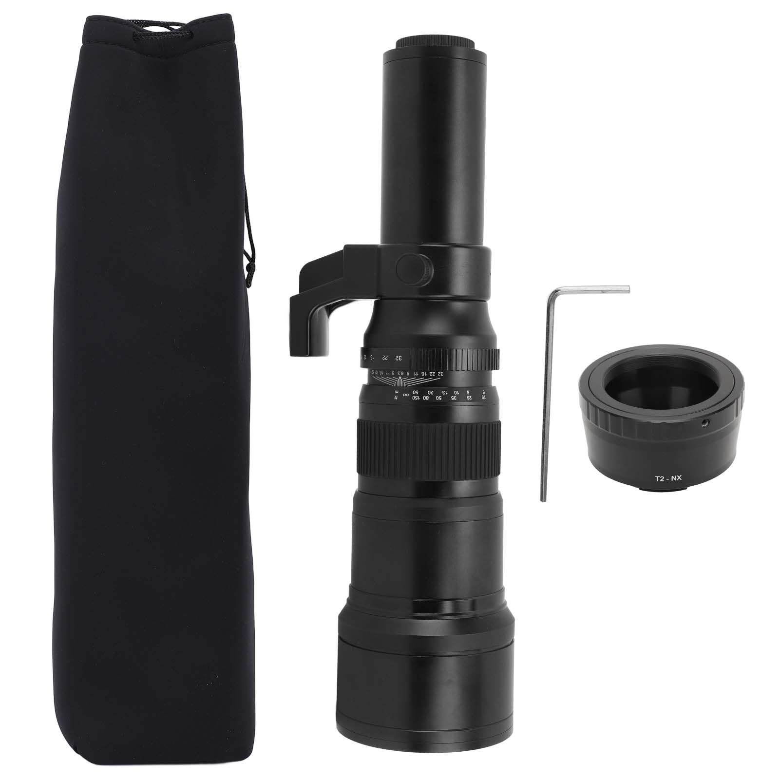 500mm F6.3 Fixed Focus Telephoto Lens with T2 NX Mount Adapter for NX Mirrorless Cameras - Manual Focus for Bird & Wildlife Photography (-2214230091411)