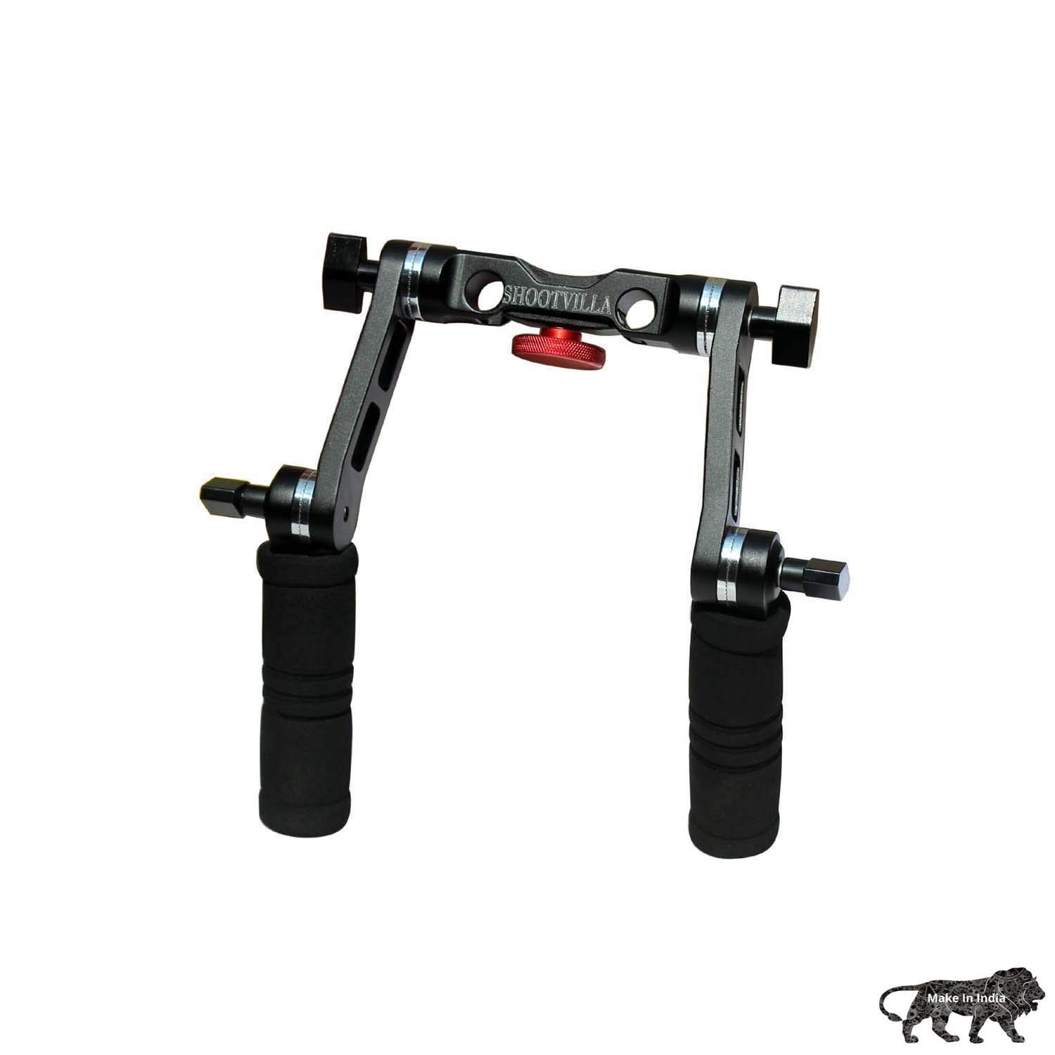 SHOOTVILLA 15mm Rosette Handle Set (SV-15-RH) Comfortable Handgrip Support for Rod Rail, DSLR Camera Shoulder Rig Kit (Arri Standard)