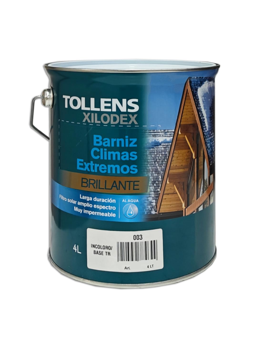 Barniz Al Agua Climas Extremos Brillante 4 Lt (Pino Nórdico 501)