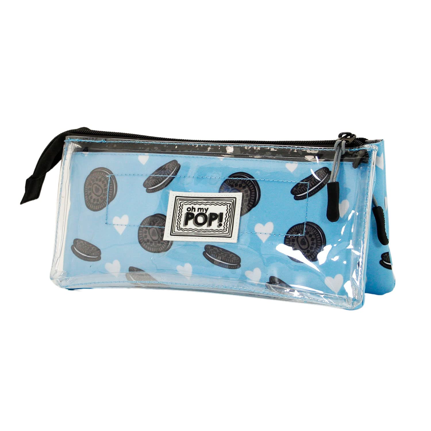 Oh My Pop! Crunchy-Clear Triple Pencil Case, Multicolour