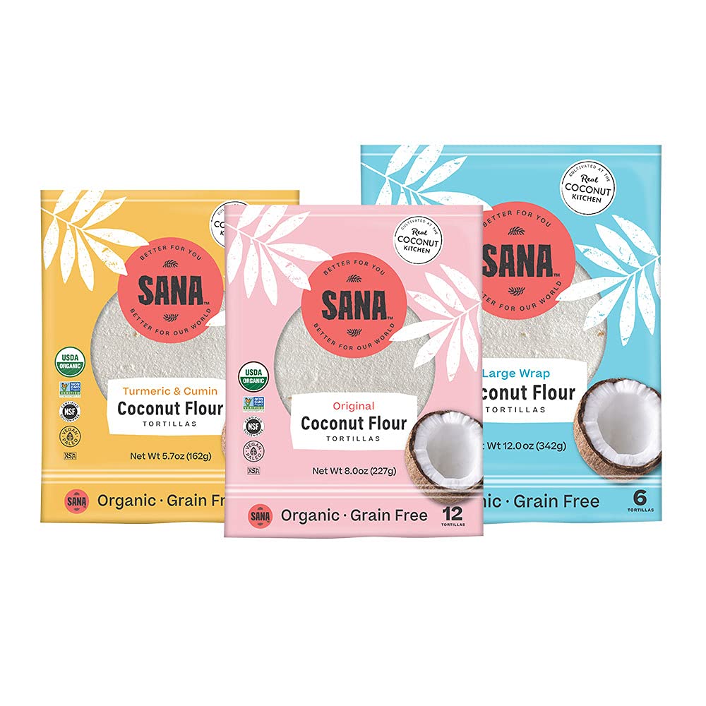 Amazon.com: SANA Coconut Flour Original Organic Tortillas | Vegan