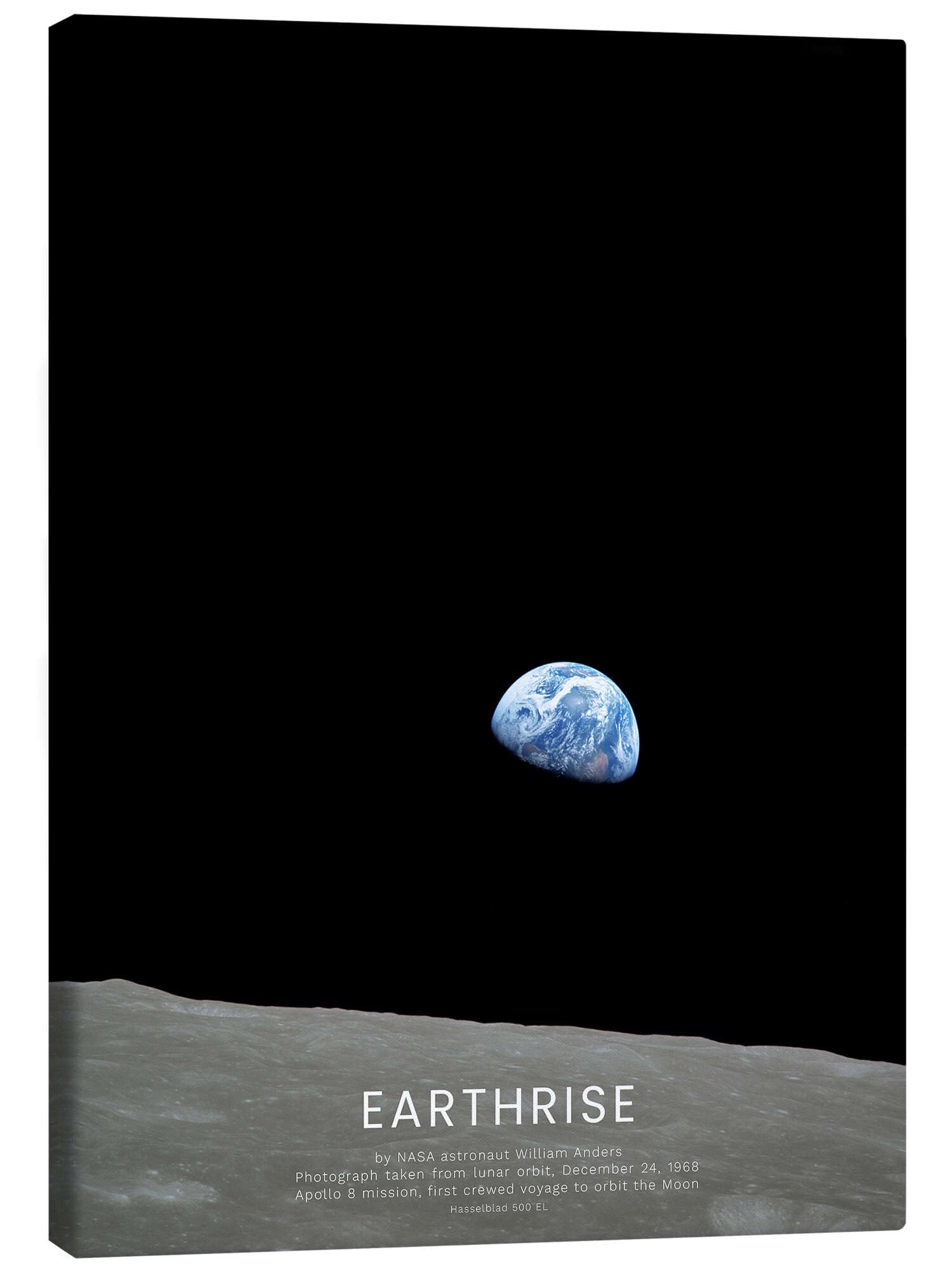 Posterlounge NASA Earthrise - Apollo 8 Leinwandbild 60 x 80 cm