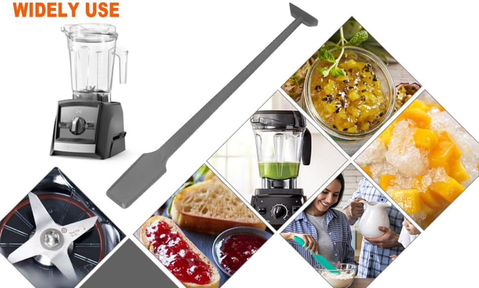 Miniatura 5 de Espátula de la licuadora del silicón, raspador dual universal para el envase del procesador de alimentos de la licuadora