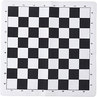 Tabuleiro de Xadrez Dobrável, Jogo de Tabuleiro de Xadrez Macio Portátil PU, Tabuleiro de Xadrez Portátil para Viagens Sem Peças, Tabuleiro de Xadrez Portátil para Iniciantes,