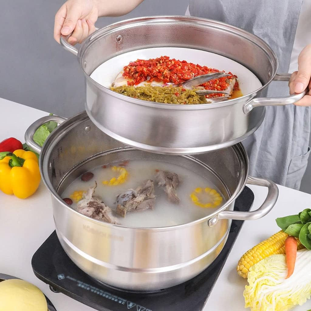 Steamer Household Stainless Steel Thickened Large Steamer Steamed Buns Large Capacity