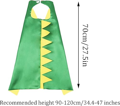 Miniatura 7 de QIAONIUNIU Disfraz de dragón de dinosaurio y guanteletes para Halloween, ropa de vestir para niños pequeños, de 3 a 8 años, color verde