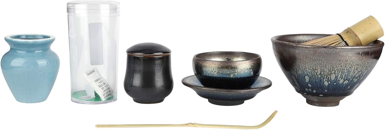 Tea Set, Japanese Ceramic Tea Set Tea Whisk Holder Kit Service Tool Tea Ceremony Accessories (#2)
