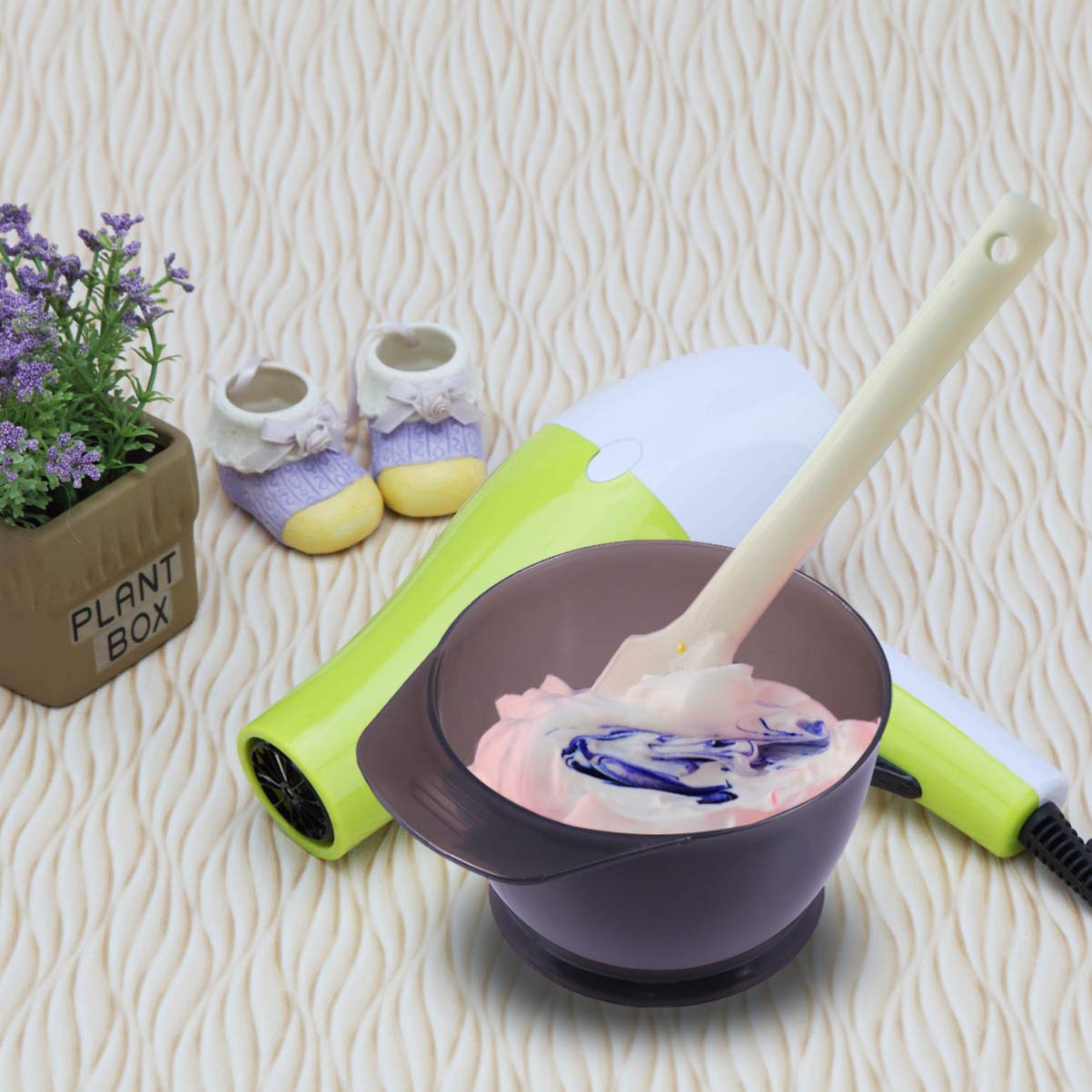 Lurrose 2Pcs Hair Color Bowl Plastic Color Mixing Tint Bowls Dyeing Coloring DIY Oil Treatments Tools for Salon Hairdressing : Beauty & Personal Care