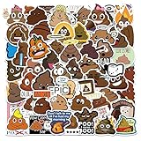 60Pcs Funny Poop Stickers, Vinyl Waterproof Prank Decals for Laptop, Notebook, Water Bottles, Commode, Cute Gag Gifts Stickers for Kids