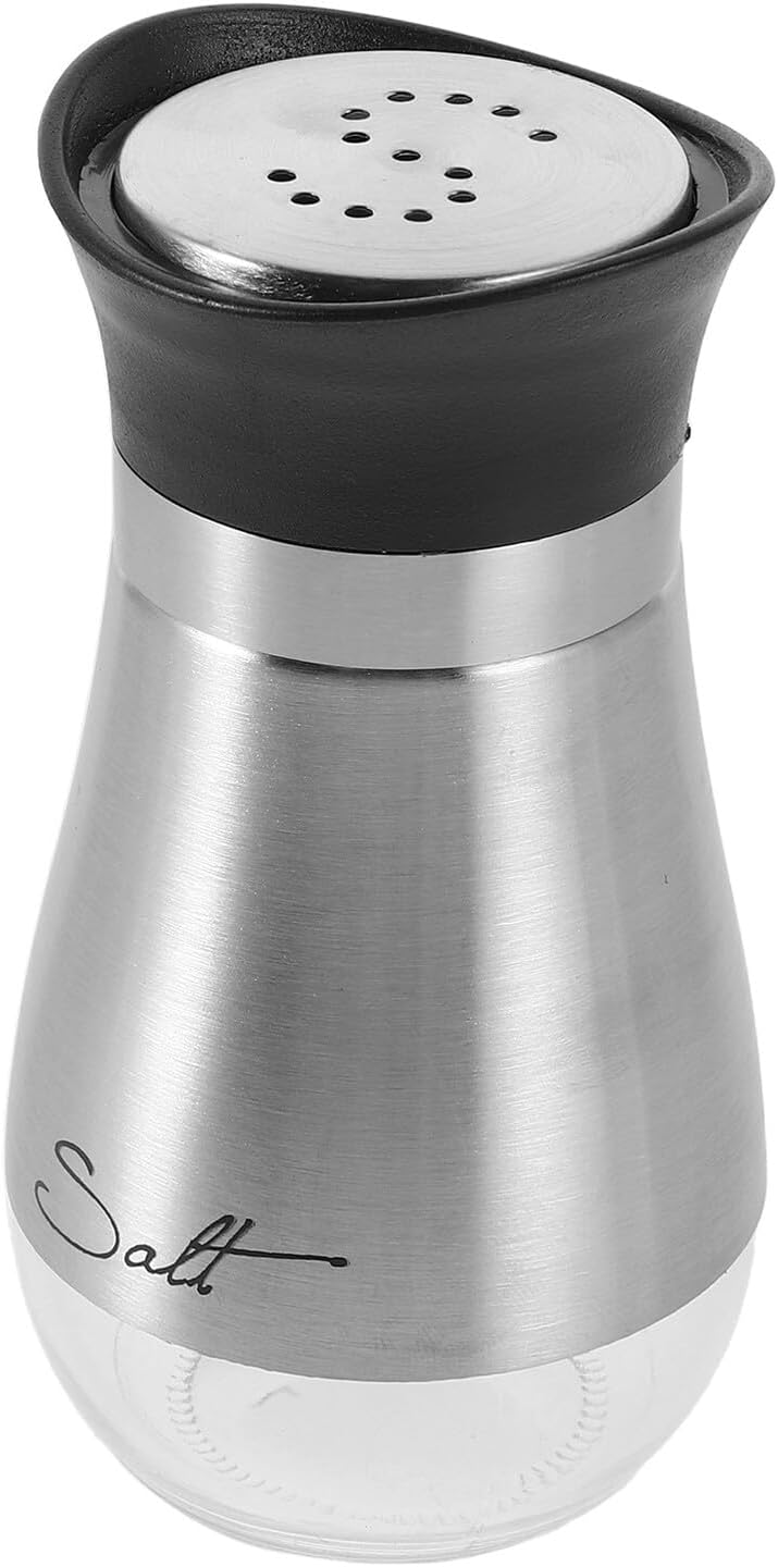 PRETYZOOM Stainless Steel Spice Jar, 100ml Glass Seasoning Bottle