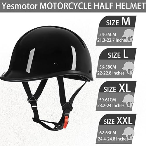 Yesmotor Vintage Motorcycle Half Helmet thumb #4
