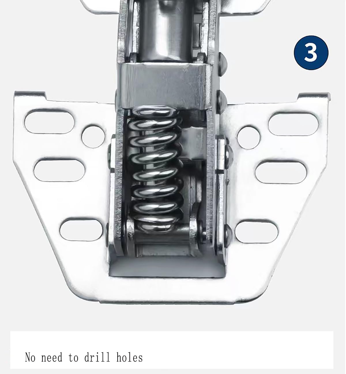 Soft Close Hydraulic Spring Loaded Hinge RV Trailer Wall Cabinet Flap Support Strut Face Mount, RV Cabinet Hinges (5pcs)(5pcs)