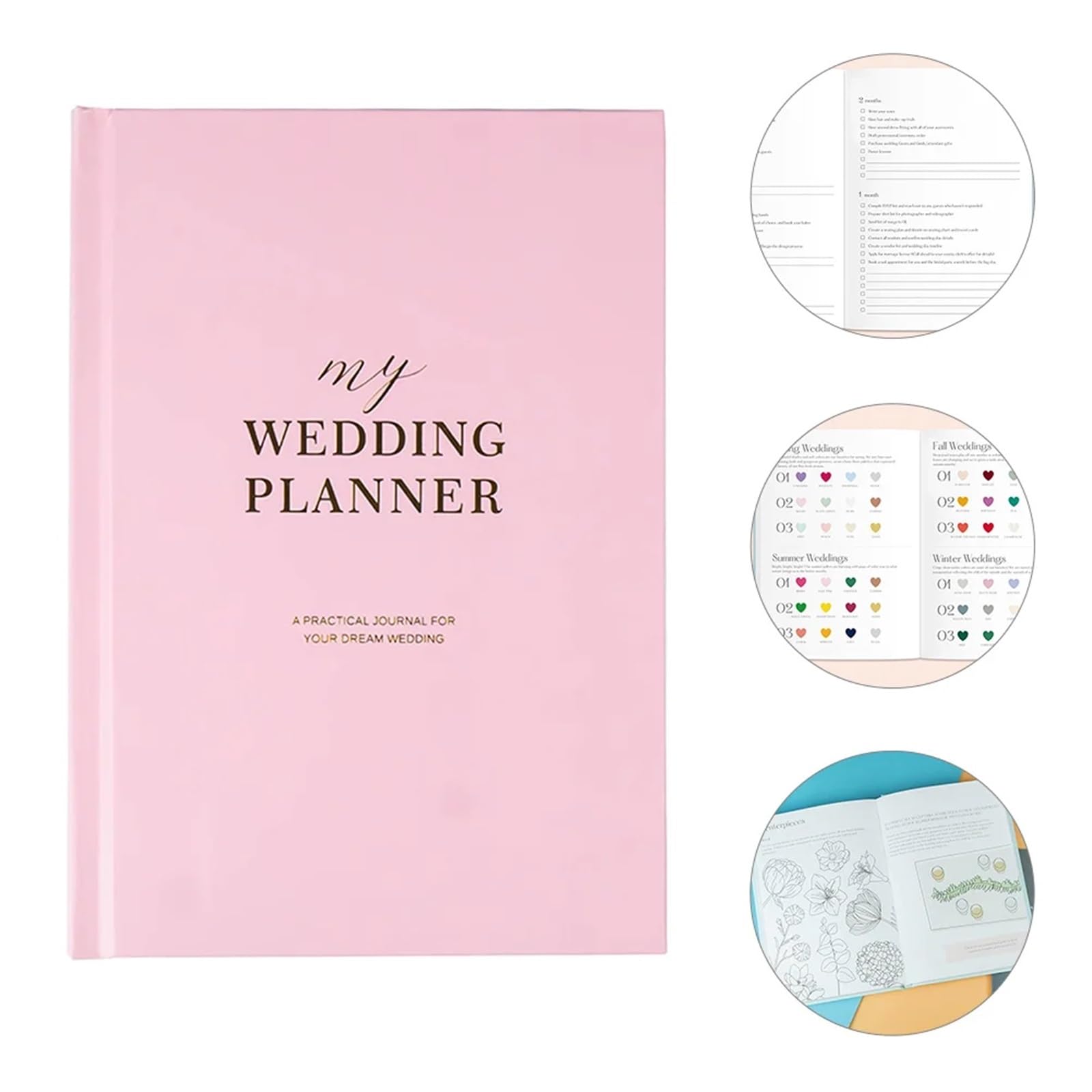 Hochzeitsplanungsbuch Hochzeitsbuch Notizbuch Planung Notizblock for Planer und Organizer Die Braut Verlobung Für Hochzeiten, Jahrestage