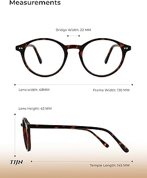 TIJN Blue Light Blocking Glasses,Vintage Round Frame Eyeglasses