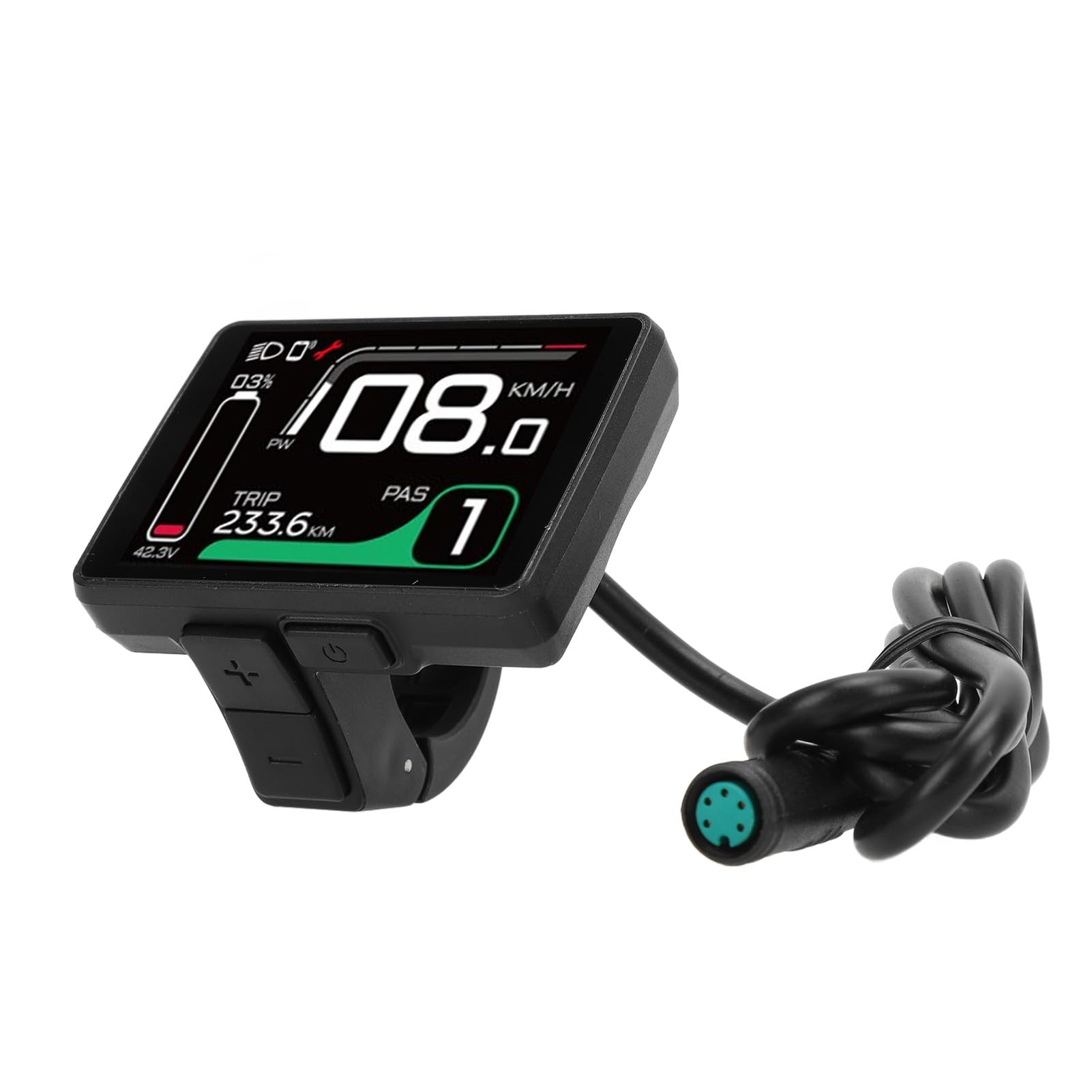 Changor Kolorowy Wyświetlacz LCD Cyklu Elektrycznego Wydajny dla BBS01 BBS02 BBSHD Silniki Typu Middrive dla Entuzjastów Jazdy na Rowerze Materiał ABS 2,0-calowy Ekran