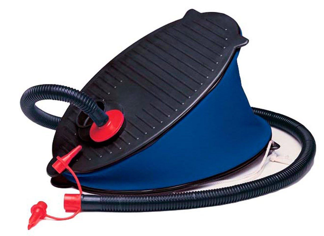 Foot Air Pump with Flexible Hose & 3 Nozzle Attachments, Portable Manual Bellows Air Pump for Bicycle, Motorcycle, Football, Basketball, Balloons, Air Mattress, Swimming Ring & Inflatable Toys - 28 cm-image-6