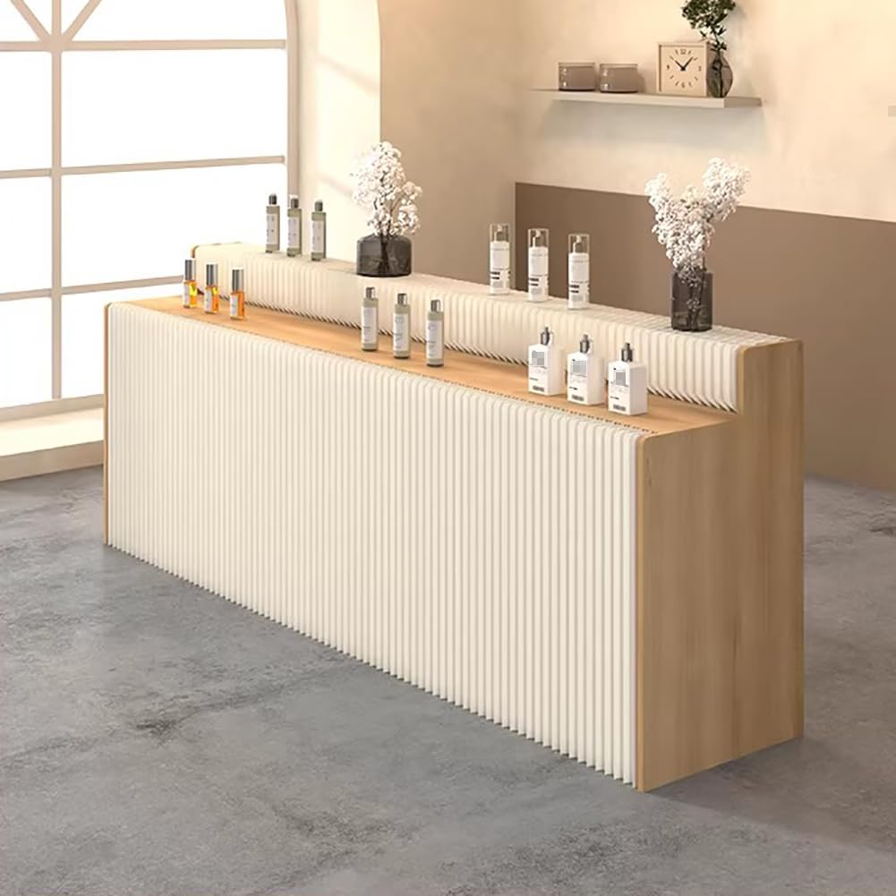 Bancone/Tavolo Espositivo Pieghevole Due in Uno, Espositore per Negozi A Doppio Strato, Espositore per Artigianato, Tavolo Espositivo Pieghevole Commerciale,L100×w61×h118cm