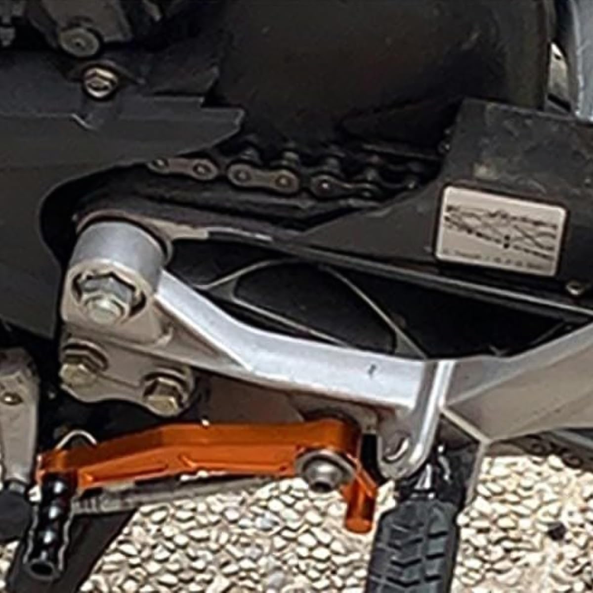 Huba Paire de pédales de frein réglables en alliage d'aluminium pour moto RC 125 200 390 125 Orange