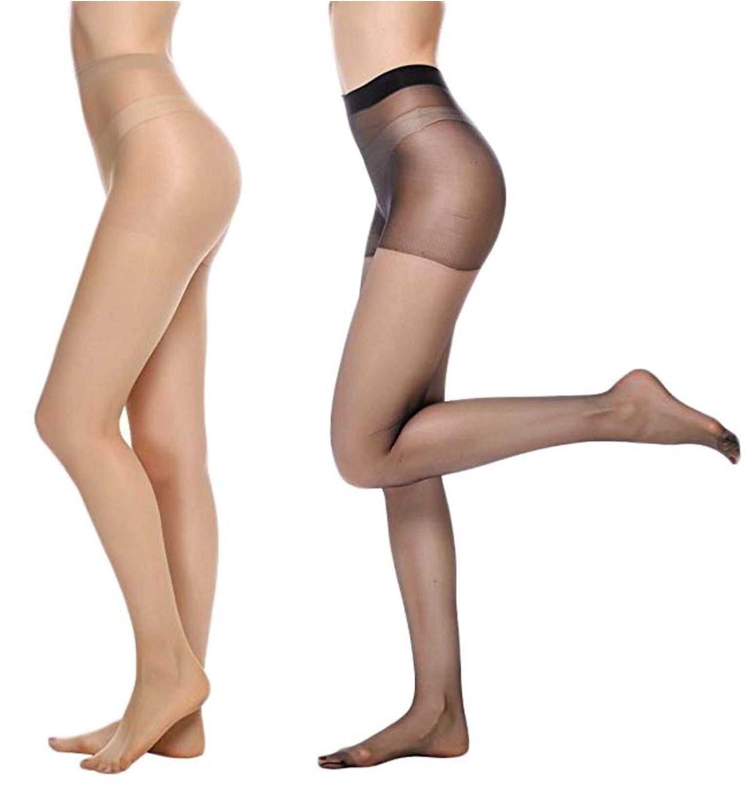 cotson ;lasting wear in every pair Cotson Women's Black & Beige Sheer Pantyhose/Stockings for Medium Size (Fits Waist 24"-34")-picture-13