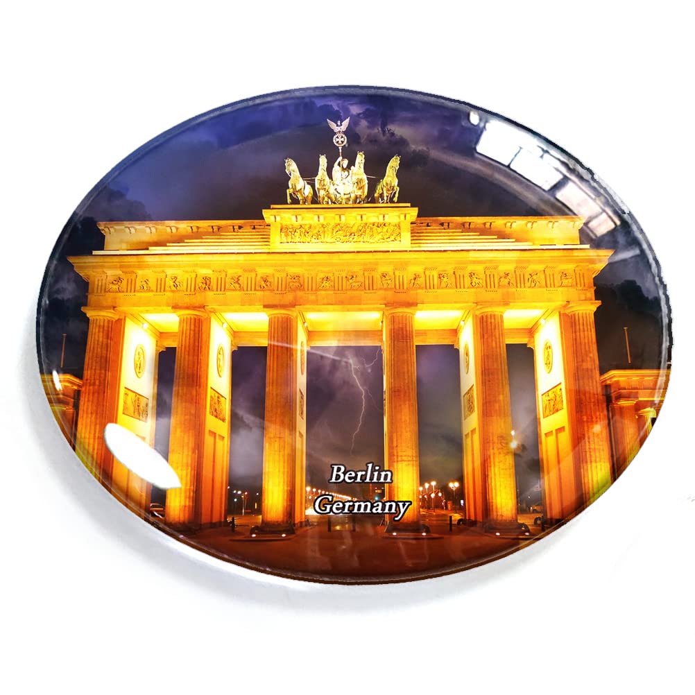 Berlin Germany Magnet Fridge Refrigerator Freezer Magnet Sticker Souvenir Decorations Oval Crystal Magnet Kitchen Whiteboard