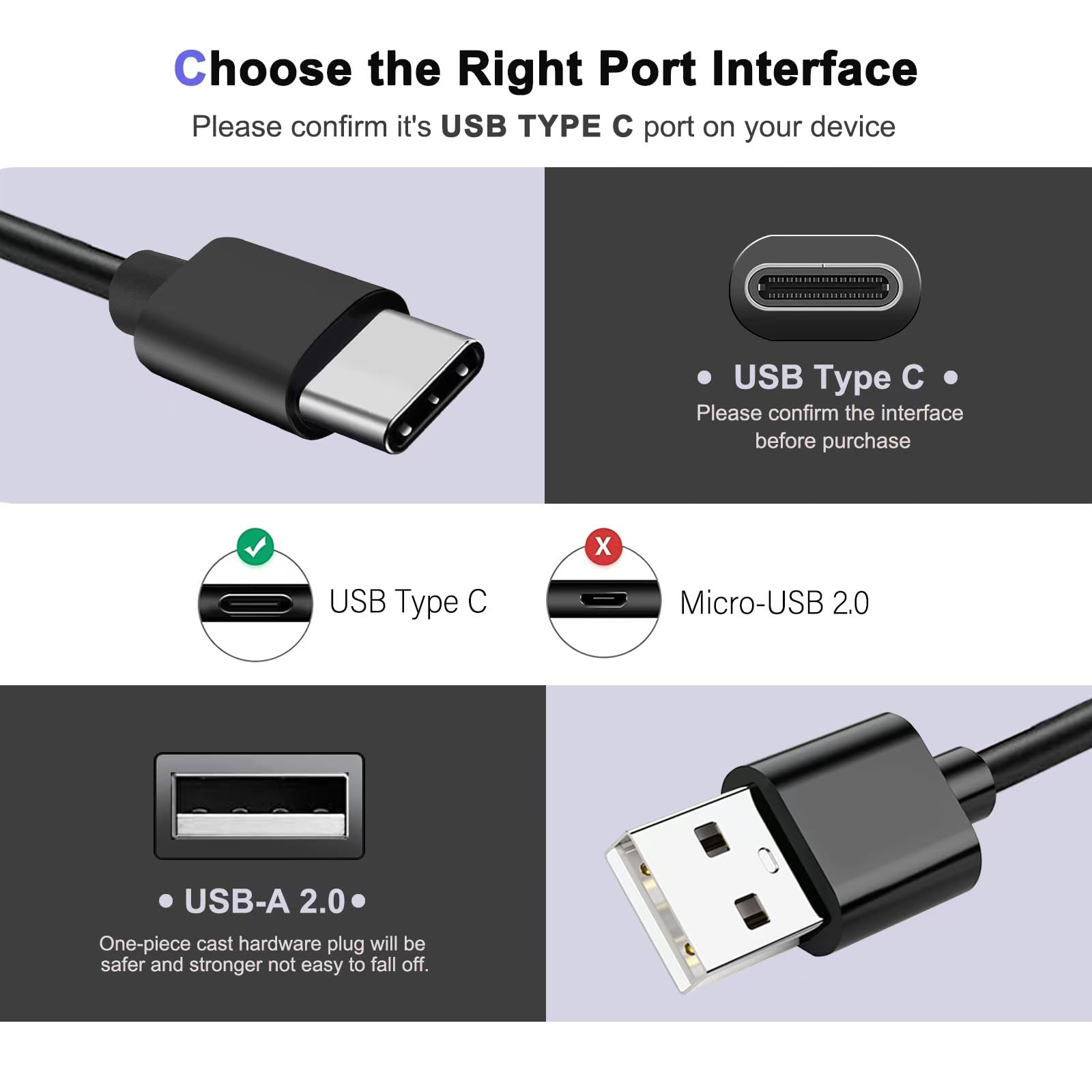 Confezione da 2 cavi per controller PS5 da USB A a USB tipo C per ricarica rapida da auto per iPhone 16 15 Pro Max 15 16 Plus, Xbox Series X/S/Elite Series 2, Playstation 5 Pro, cavo di ricarica